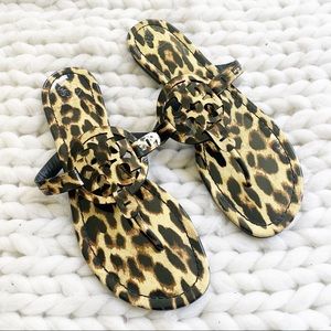 Tory Burch Miller Cheetah Leopard Patent Sandals New Like 11